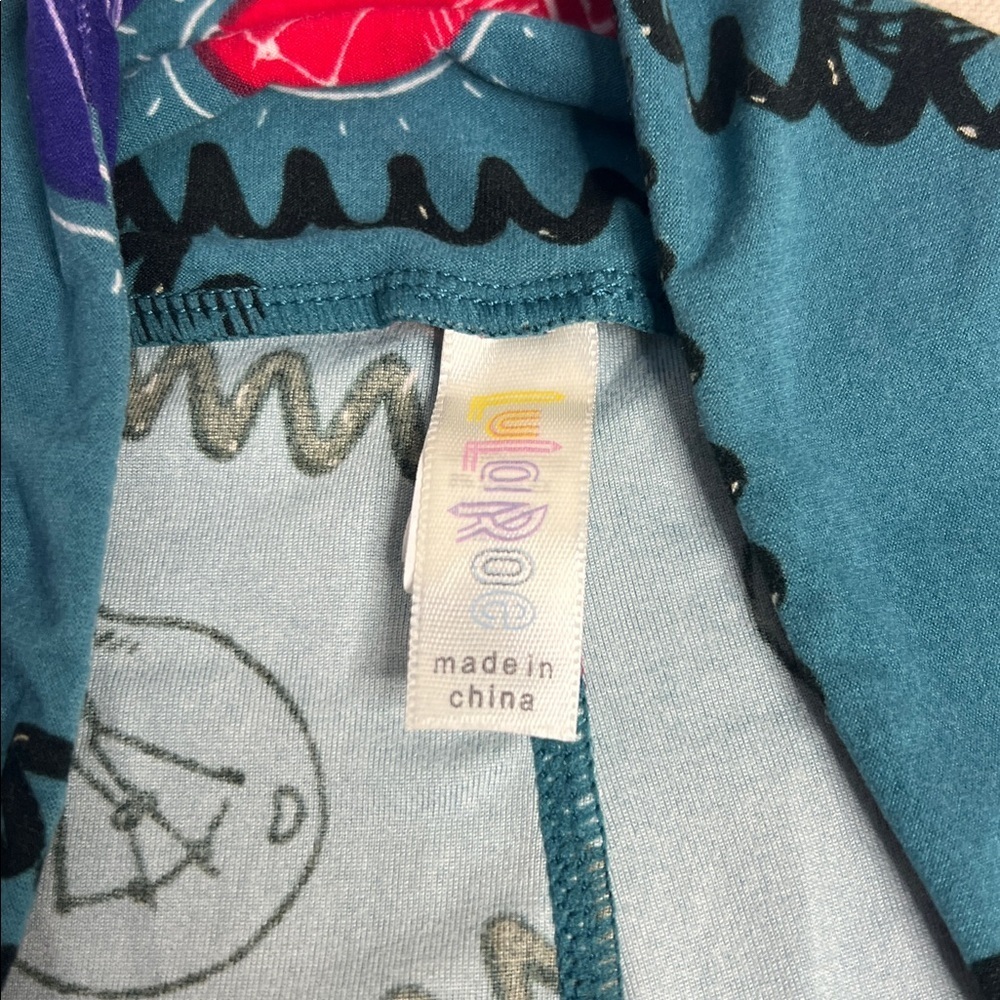 LuLaRoe Tall & Curvy Light Bulb Print Leggings – Teal & Multicolor TC - Picture 4 of 4